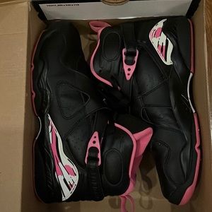 Air Jordan retro 8 pink and black size 6.5Y